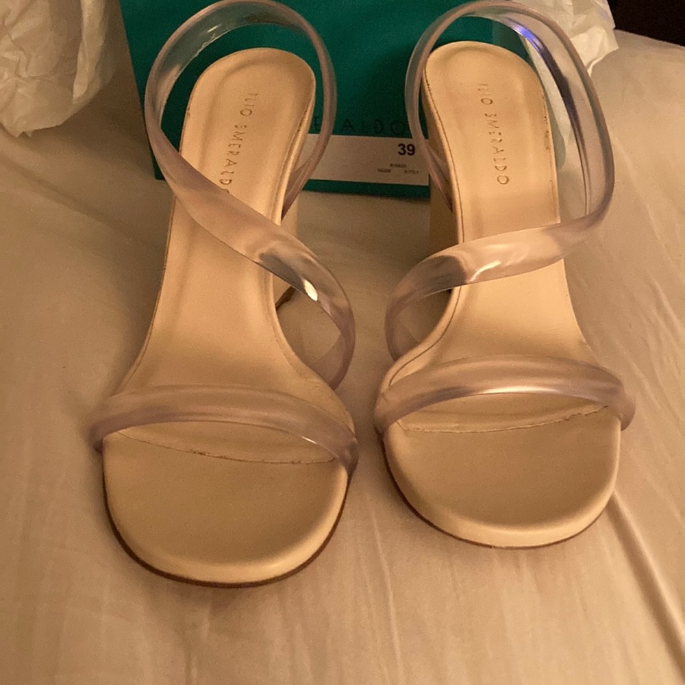 Claire Rose X Ilio Smeraldo Nude Wedge Sandal